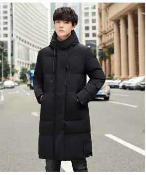 2023 New Winter Men Leisure Trend Handsome Medium Length Cotton
