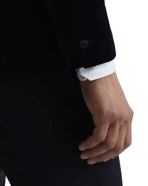 Ace REISS Velvet Tuxedo Jacket, Blue