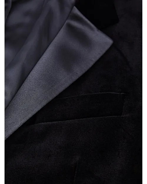 Ace REISS Velvet Tuxedo Jacket, Blue