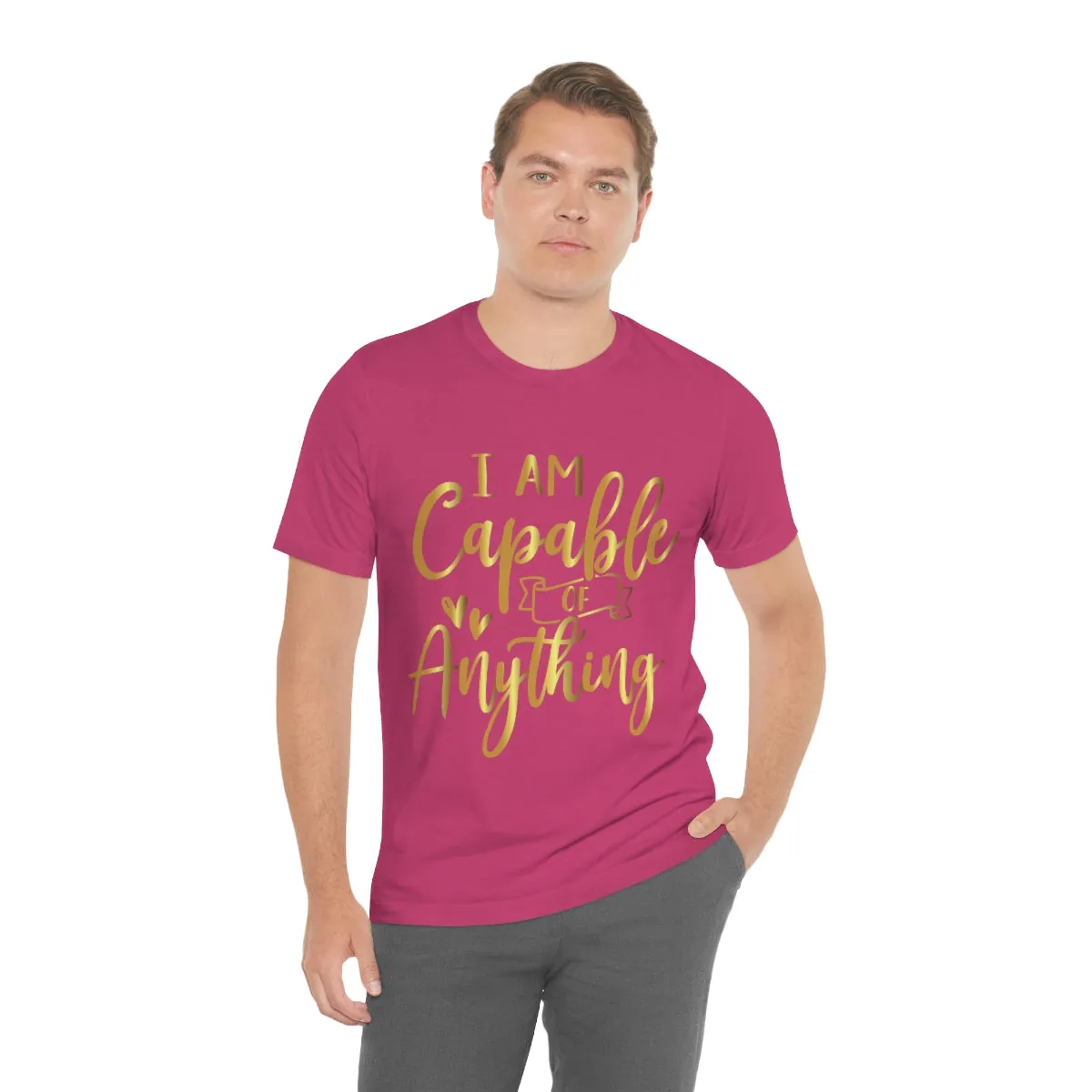 Affirmation Feminist Pro Choice T-Shirt Unisex Size, I Am Capable Of Anything