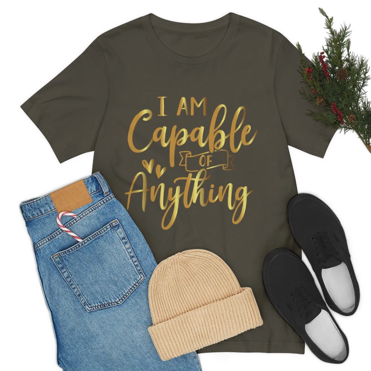 Affirmation Feminist Pro Choice T-Shirt Unisex Size, I Am Capable Of Anything