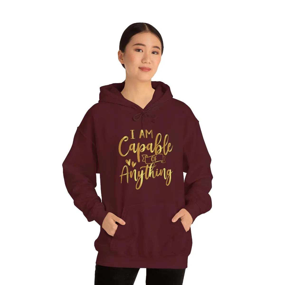 Affirmation Feminist Pro Choice Unisex Hoodie - I Am Capable Of Anything