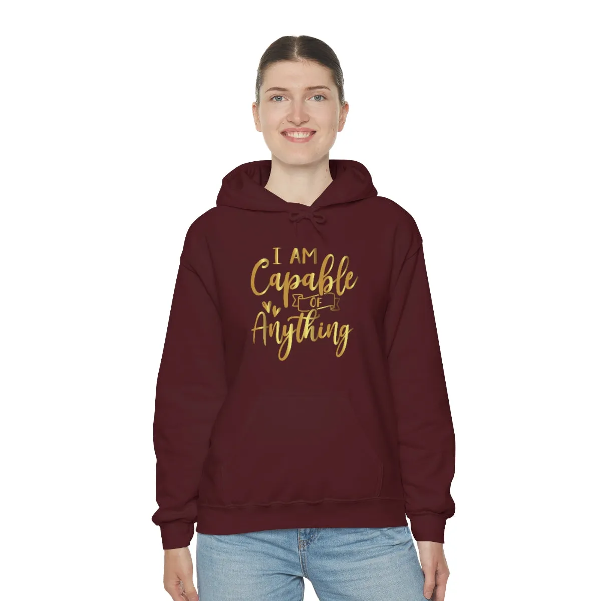 Affirmation Feminist Pro Choice Unisex Hoodie - I Am Capable Of Anything