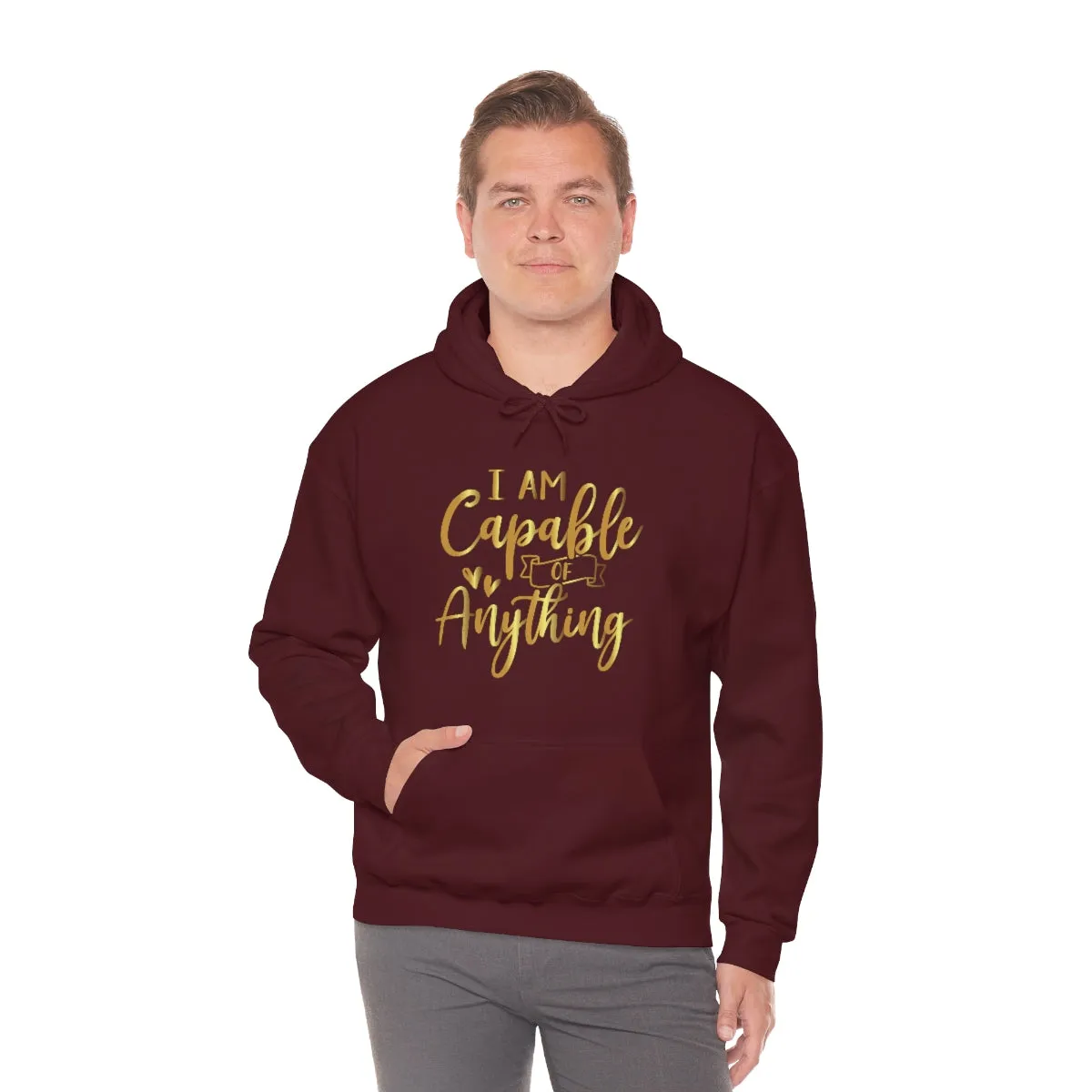 Affirmation Feminist Pro Choice Unisex Hoodie - I Am Capable Of Anything
