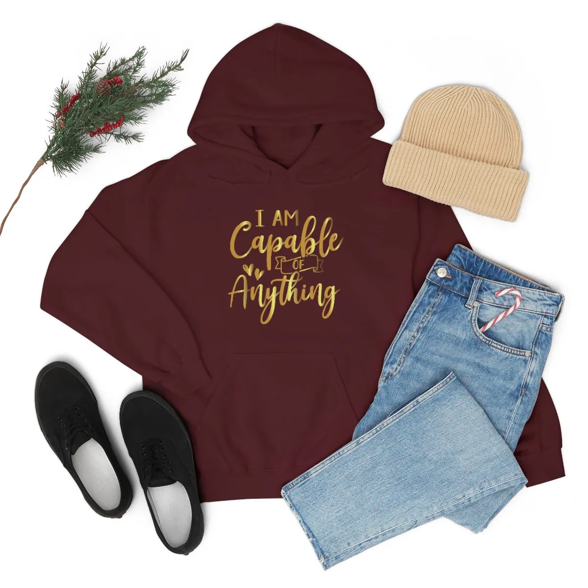 Affirmation Feminist Pro Choice Unisex Hoodie - I Am Capable Of Anything