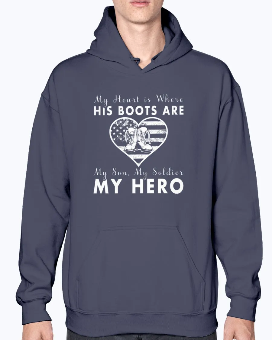 Army Mom Heart & Boots T-shirts