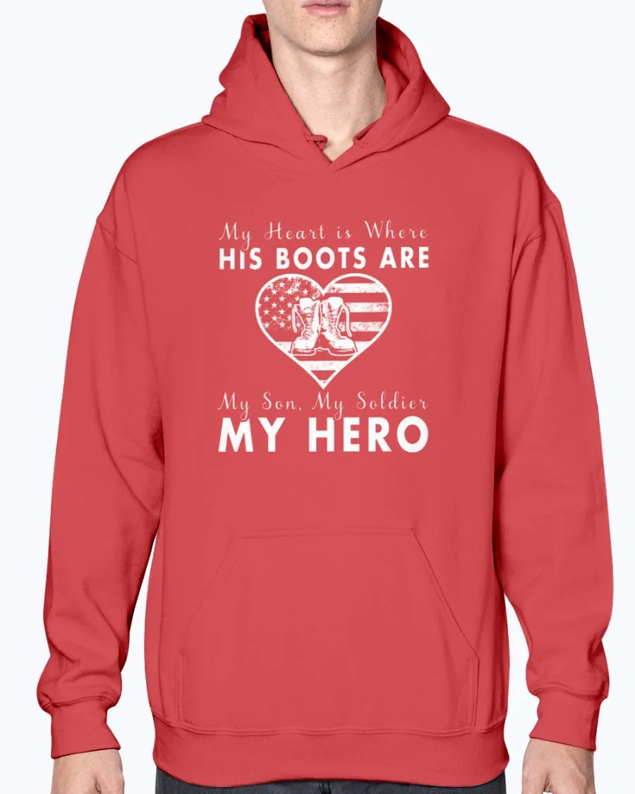 Army Mom Heart & Boots T-shirts