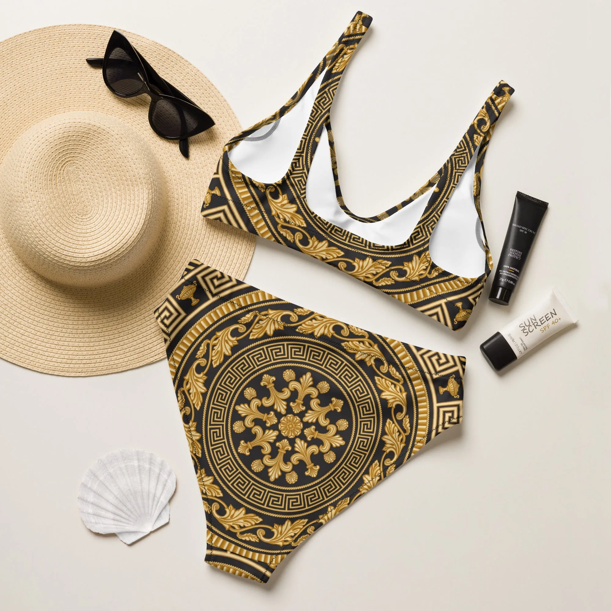 Baroque Recycled high-waisted bikini