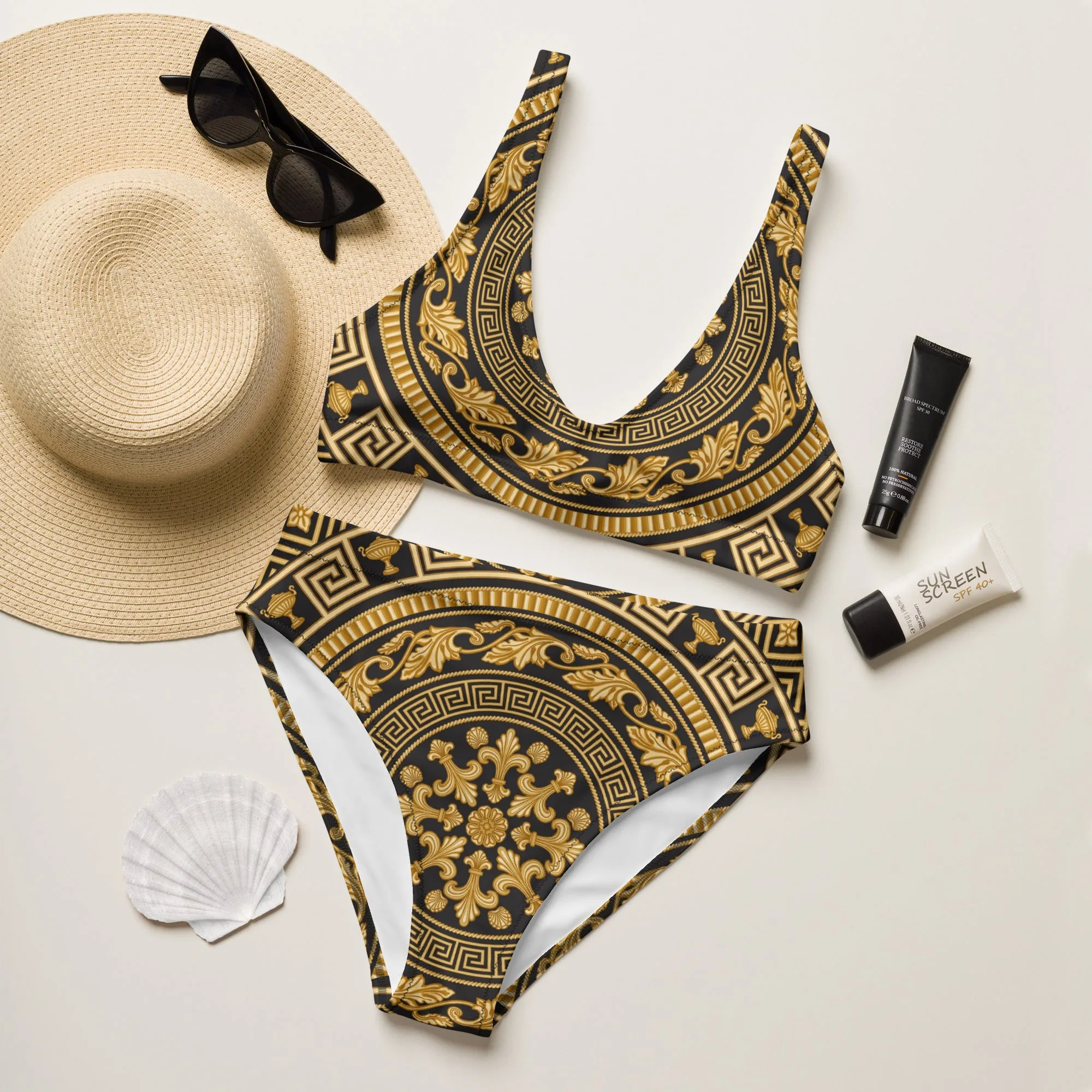 Baroque Recycled high-waisted bikini