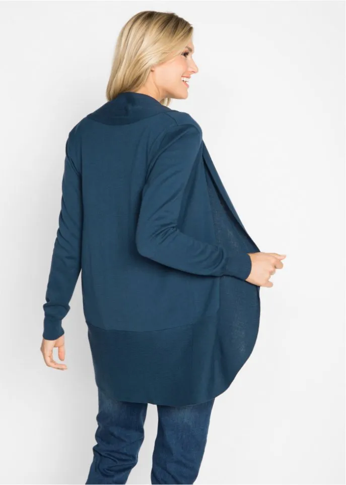 Bpc Bonprix Collection fine knit jacket, blue