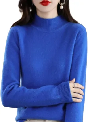 Cashmere Sweaters for Women, 2024 New Cashmere Long Sleeve Soft Pullover Sweater