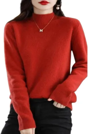 Cashmere Sweaters for Women, 2024 New Cashmere Long Sleeve Soft Pullover Sweater