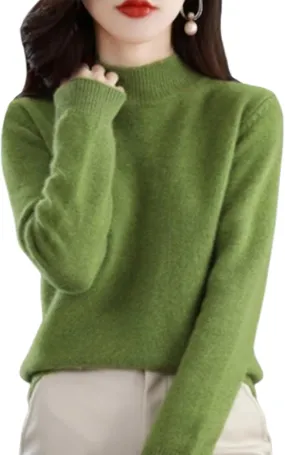 Cashmere Sweaters for Women, 2024 New Cashmere Long Sleeve Soft Pullover Sweater
