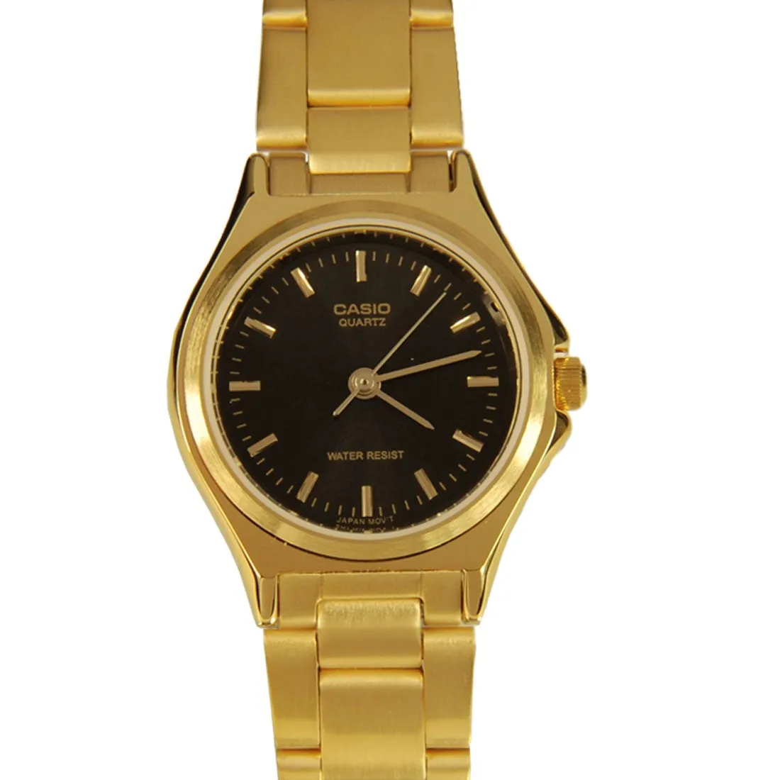 Casio Classic 41mm Gold Steel Black Dial Men's Watch - MTP1130N-1A