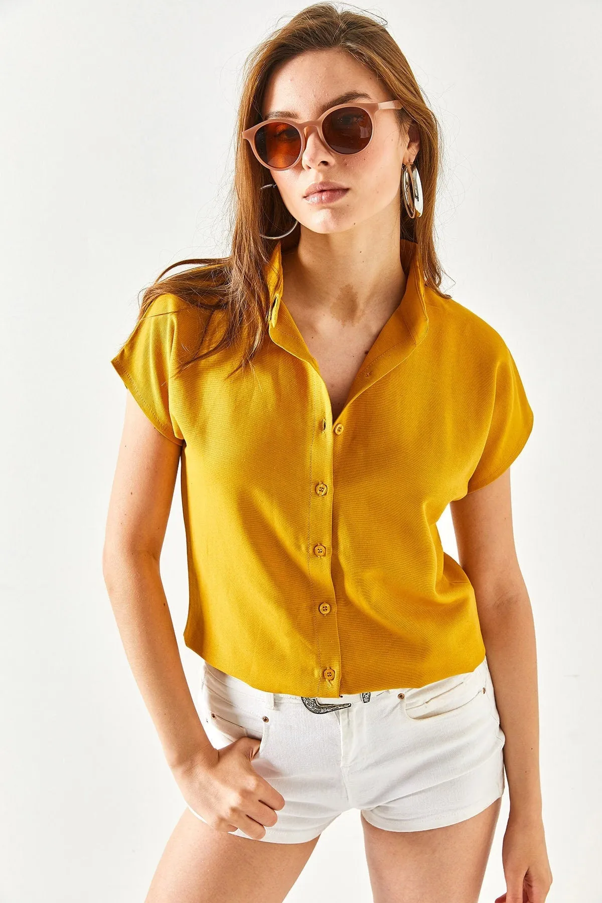 Casual Boho Style,Bat Sleeve Viscose Shirt,Flowy Summer Blouse,Bohemian Chic,Alternative Fashion,Solid Pattern Elegance Shirt,Office Top 1