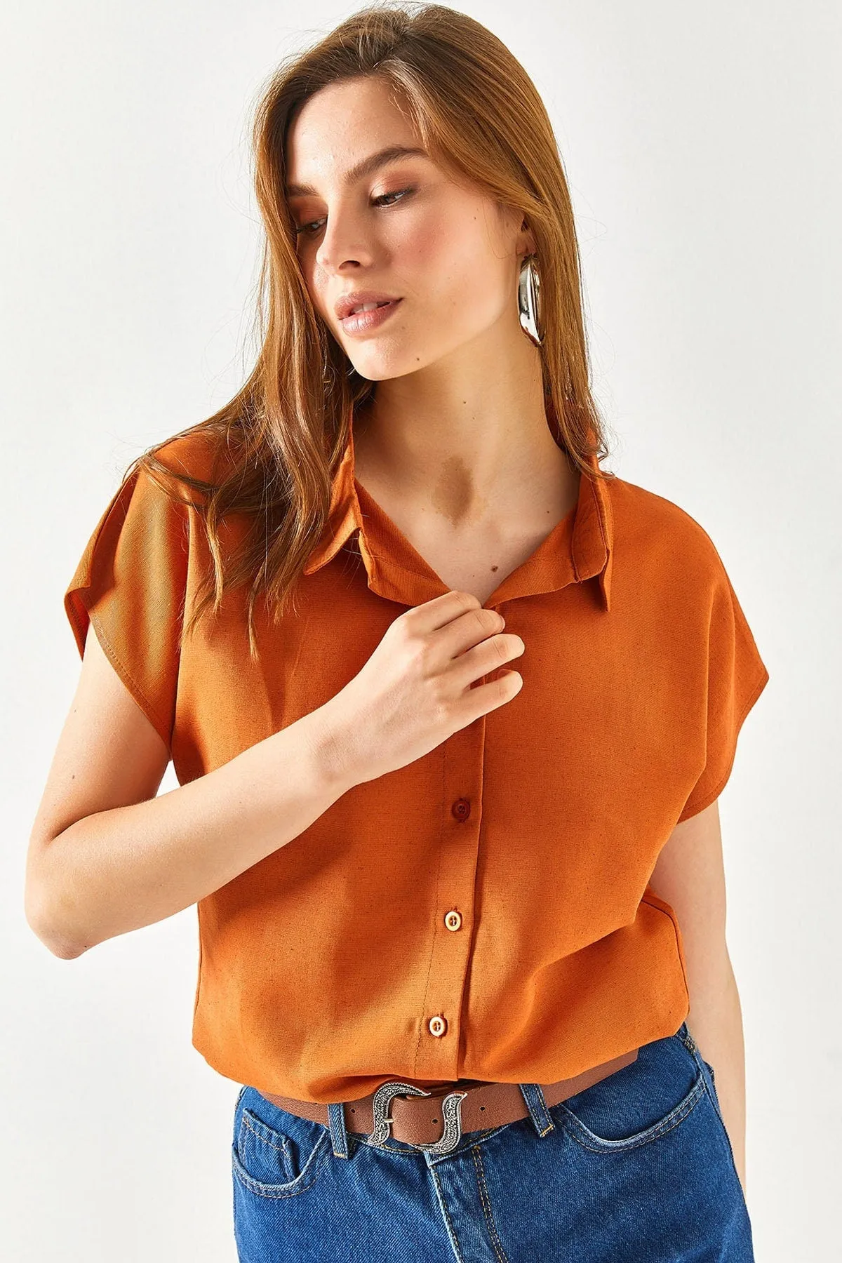Casual Boho Style,Bat Sleeve Viscose Shirt,Flowy Summer Blouse,Bohemian Chic,Alternative Fashion,Solid Pattern Elegance Shirt,Office Top 1
