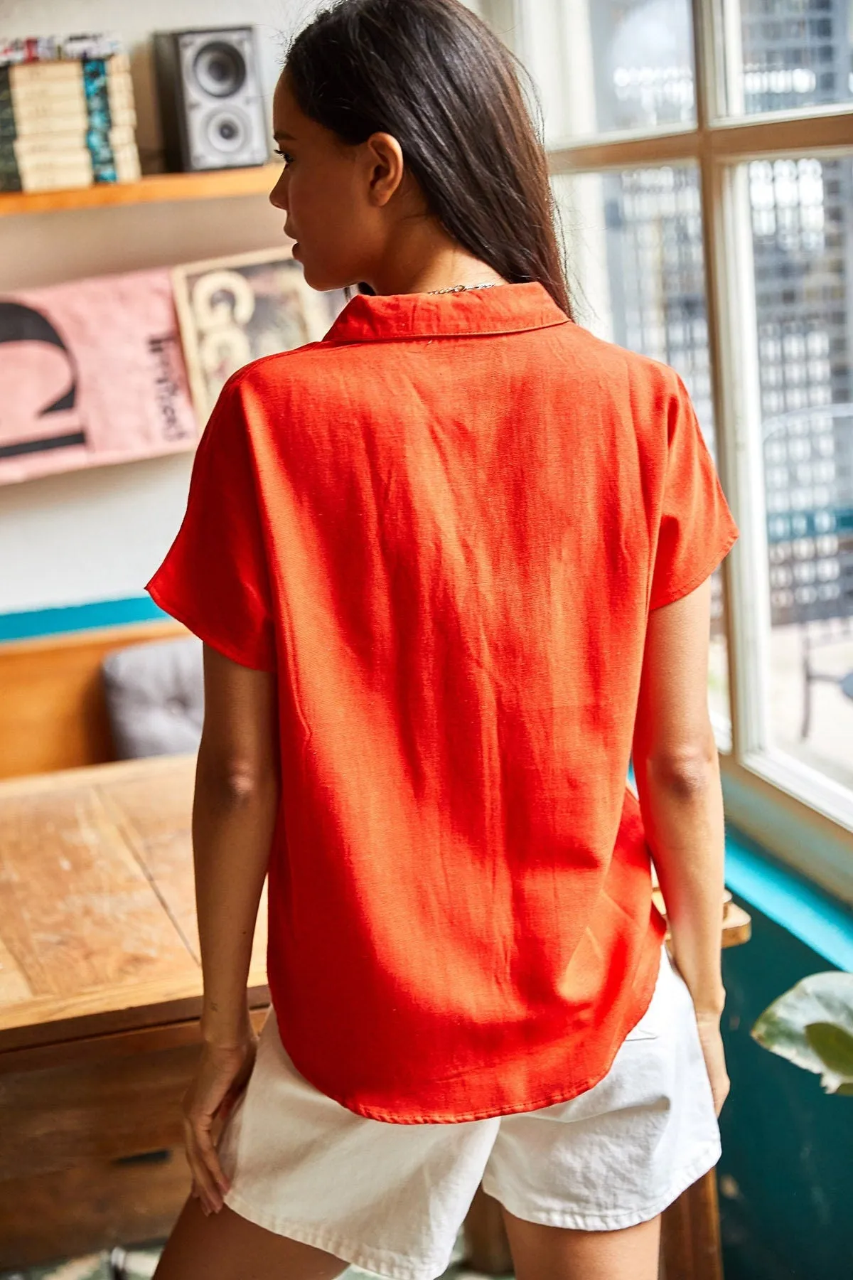 Casual Boho Style,Bat Sleeve Viscose Shirt,Flowy Summer Blouse,Bohemian Chic,Alternative Fashion,Solid Pattern Elegance Shirt,Office Top 1