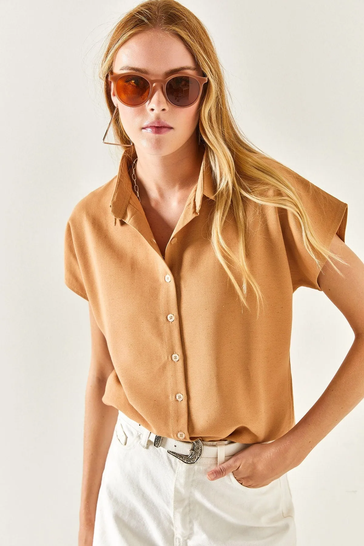 Casual Boho Style,Bat Sleeve Viscose Shirt,Flowy Summer Blouse,Bohemian Chic,Alternative Fashion,Solid Pattern Elegance Shirt,Office Top 2