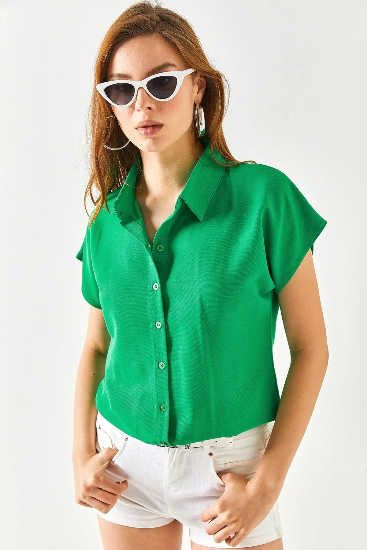 Casual Boho Style,Bat Sleeve Viscose Shirt,Flowy Summer Blouse,Bohemian Chic,Alternative Fashion,Solid Pattern Elegance Shirt,Office Top 2