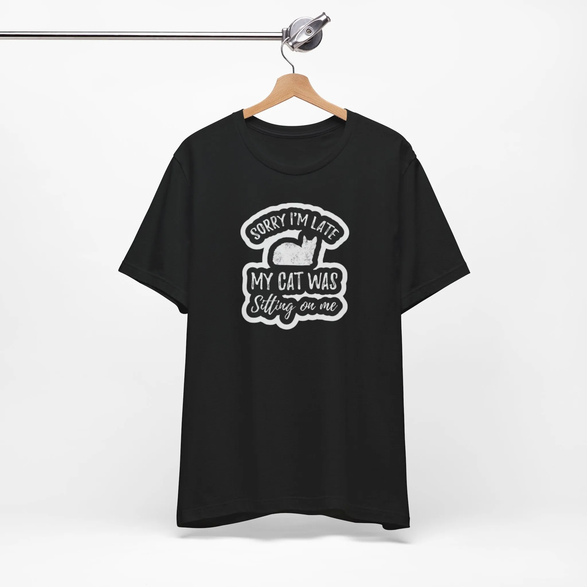 cat sitting on my lap Unisex Jersey Short Sleeve Tee