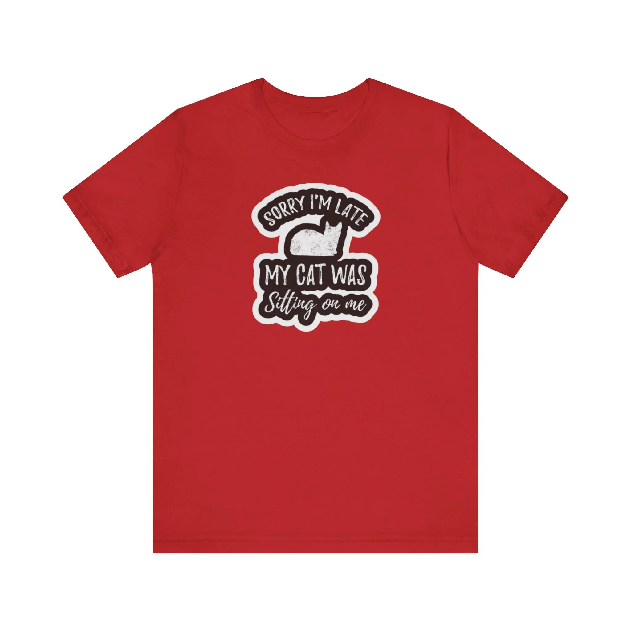 cat sitting on my lap Unisex Jersey Short Sleeve Tee