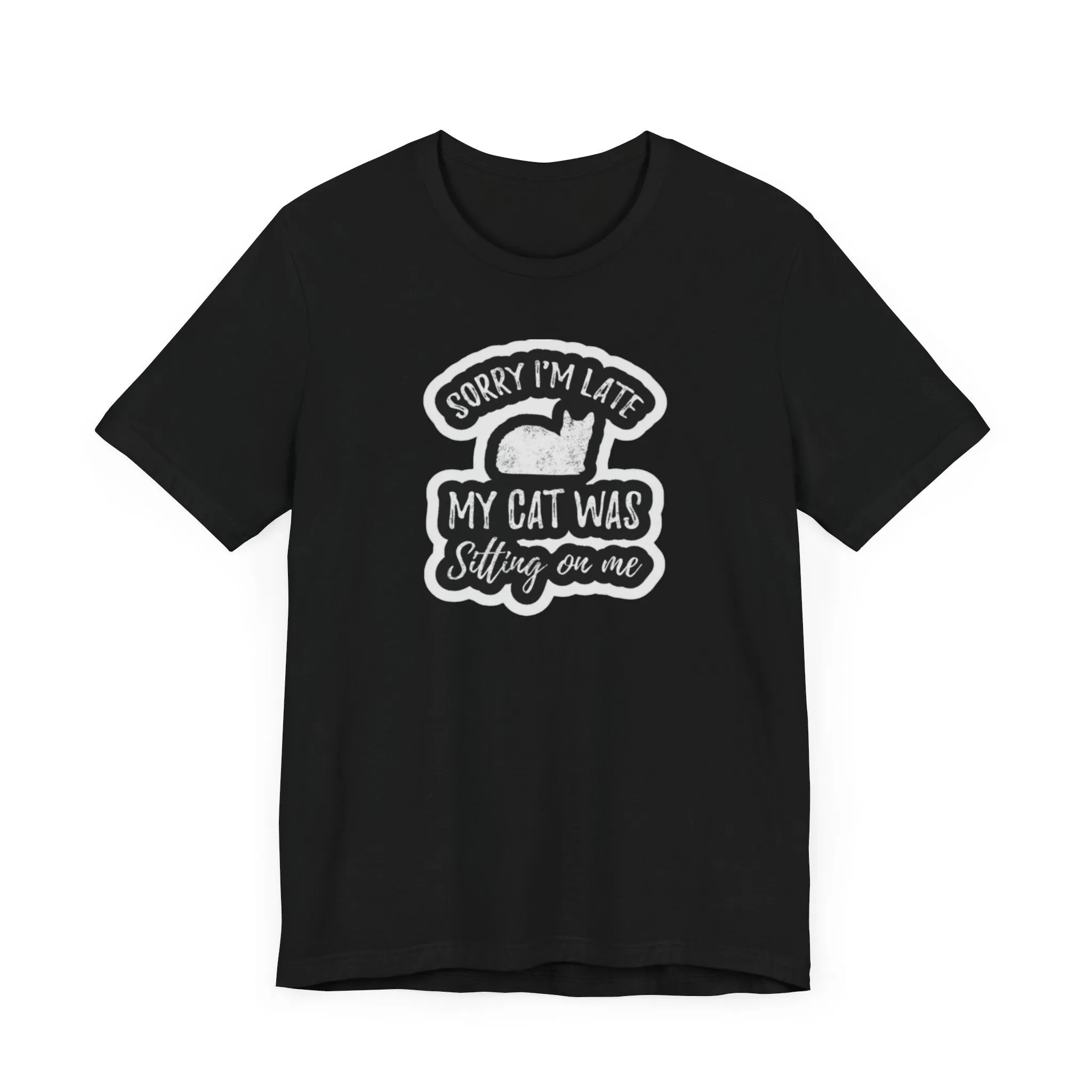 cat sitting on my lap Unisex Jersey Short Sleeve Tee