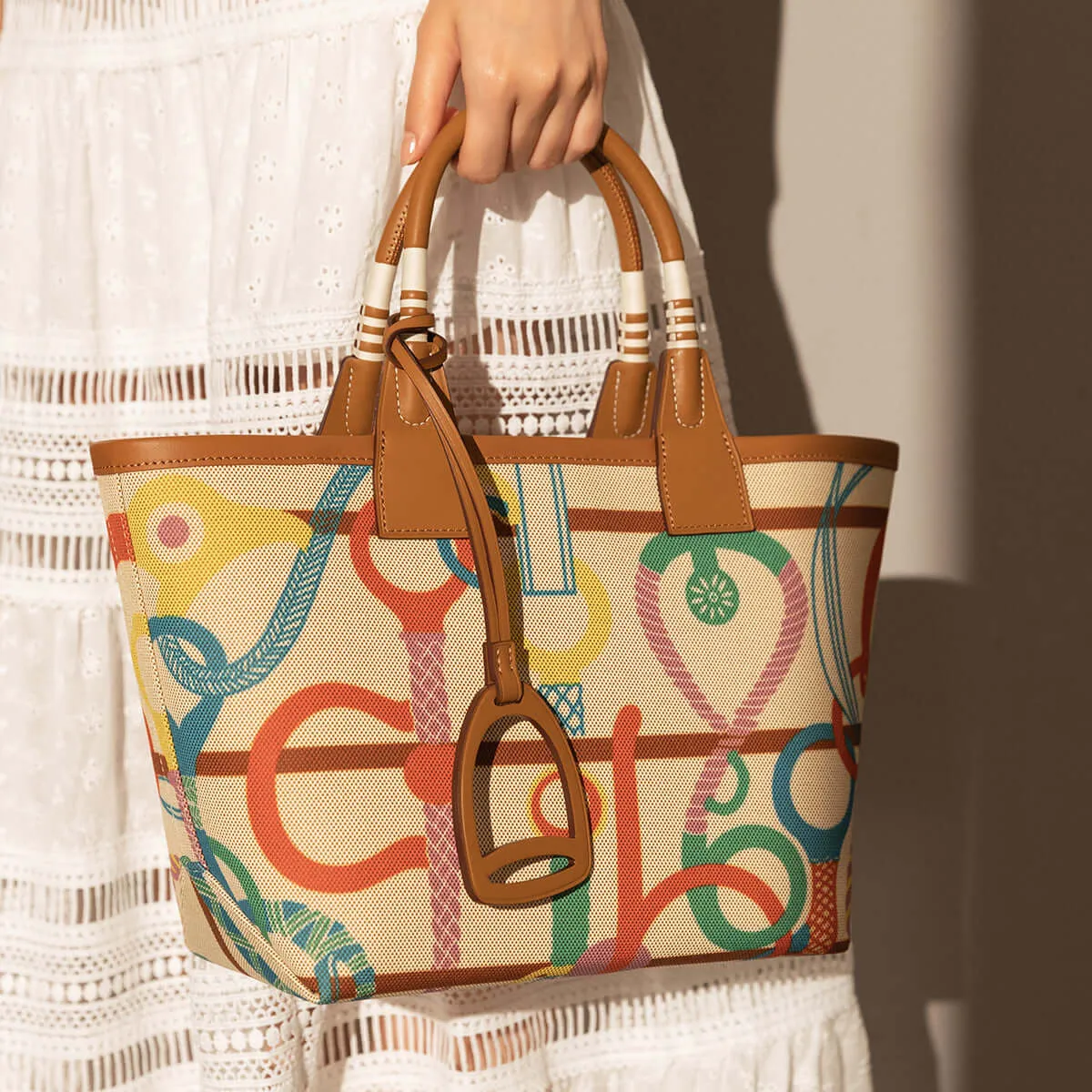 Colorful Abstract Top Handle Bag