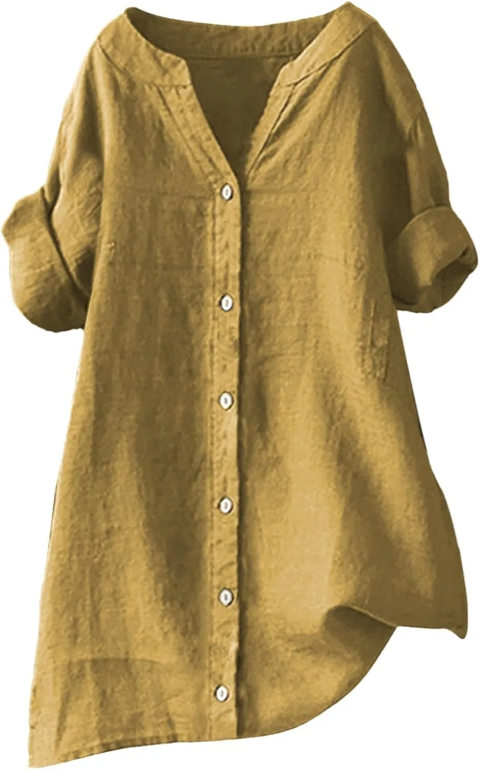 Cotton Linen Shirts for Women 2025 Summer Trendy Roll Up Short Sleeve Tshirts Workout Button Down Plus Size Shirt