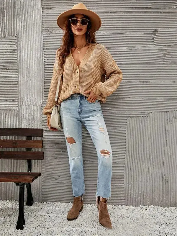 Cropped Amazon Cardigan Sweater