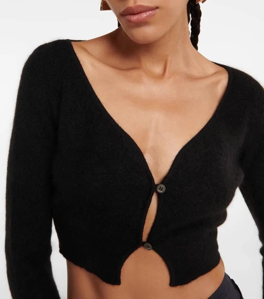Cropped cardigan Le Cardigan Alzou JACQUEMUS, black