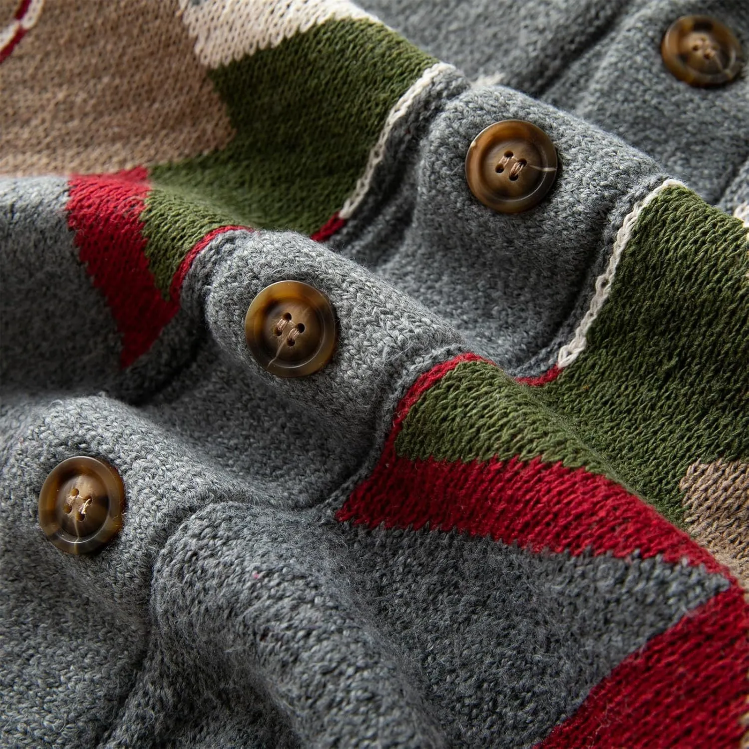 Dgoopd Cardigan Sweaters for Men Color Block Cable Knit Sweater Button Down Open Front Cardigan Casual Outwear with Pockets