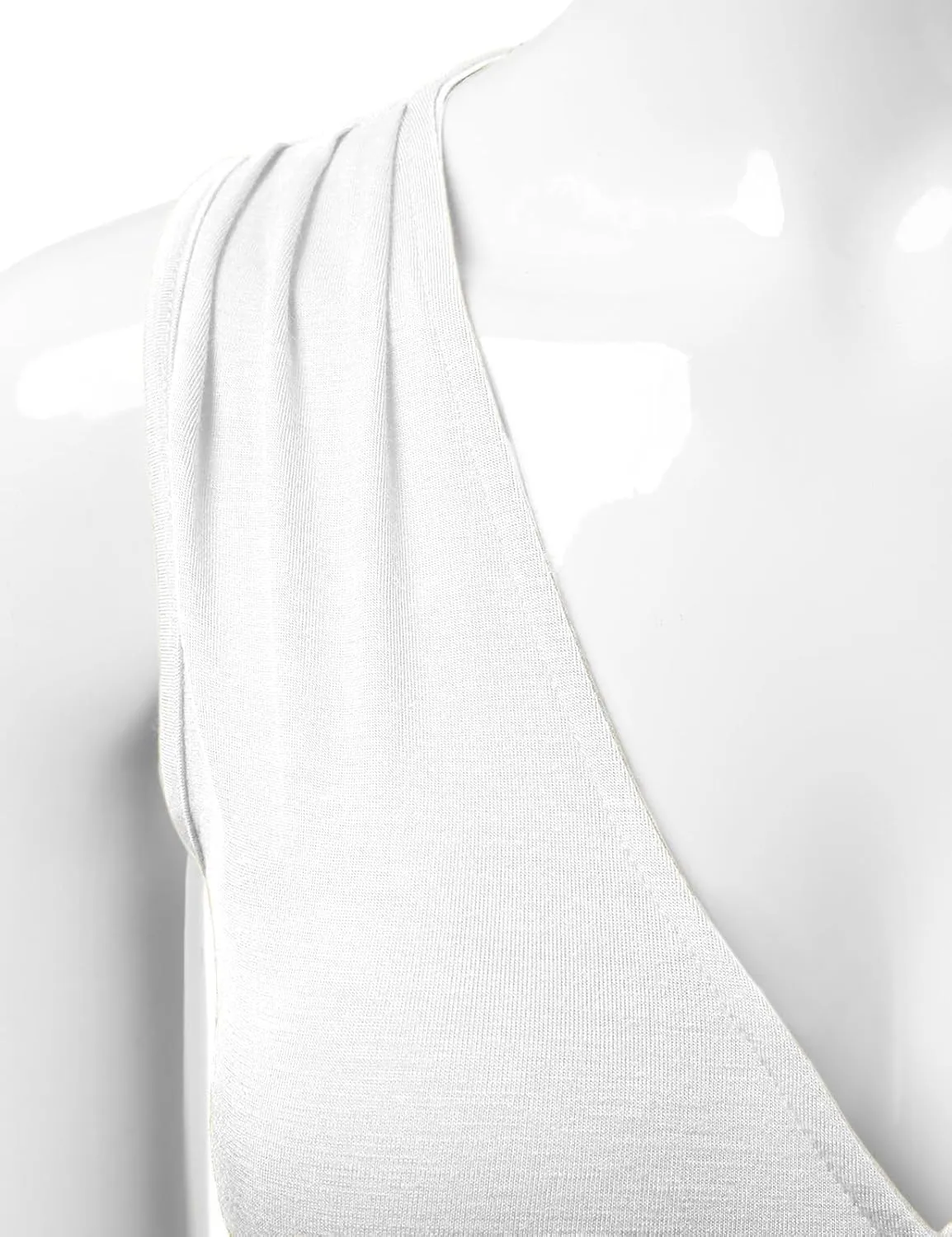 DOUBLJU Tank Tops For Women Cami Deep V Neck Sleeveless Satin Ruched Hem Tops Casual Basic Wrap T Shirts with Plus Size