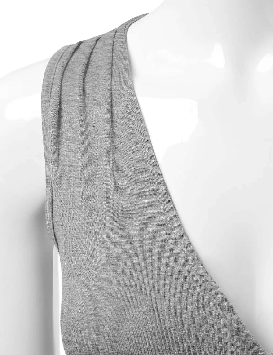 DOUBLJU Tank Tops For Women Cami Deep V Neck Sleeveless Satin Ruched Hem Tops Casual Basic Wrap T Shirts with Plus Size