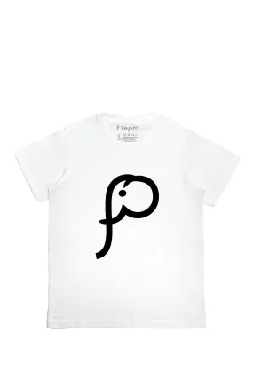 ELEPH T-SHIRT LOGO : White/Black