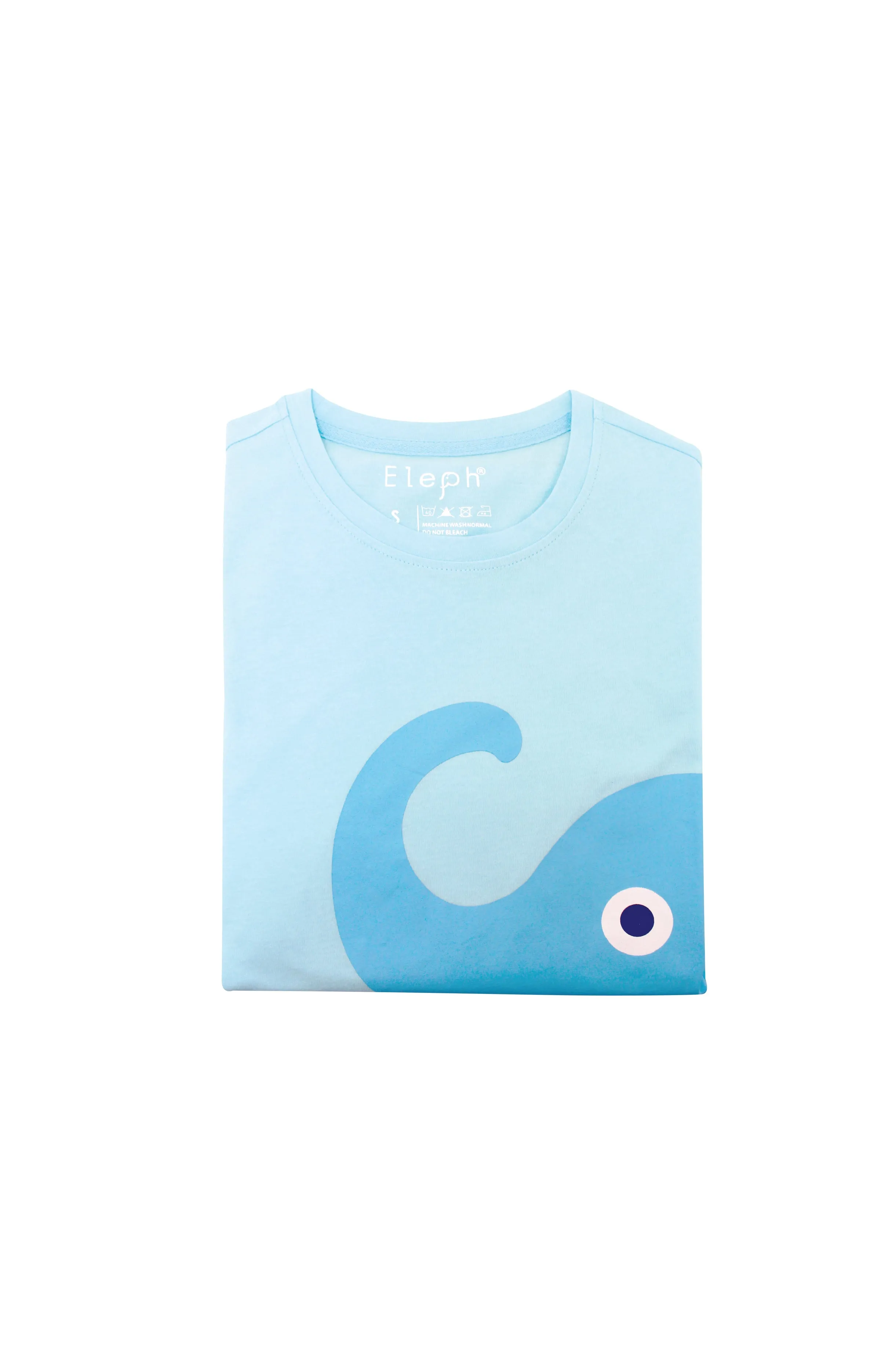 ELEPH T-SHIRT NECK SIDE : Light Blue/Blue