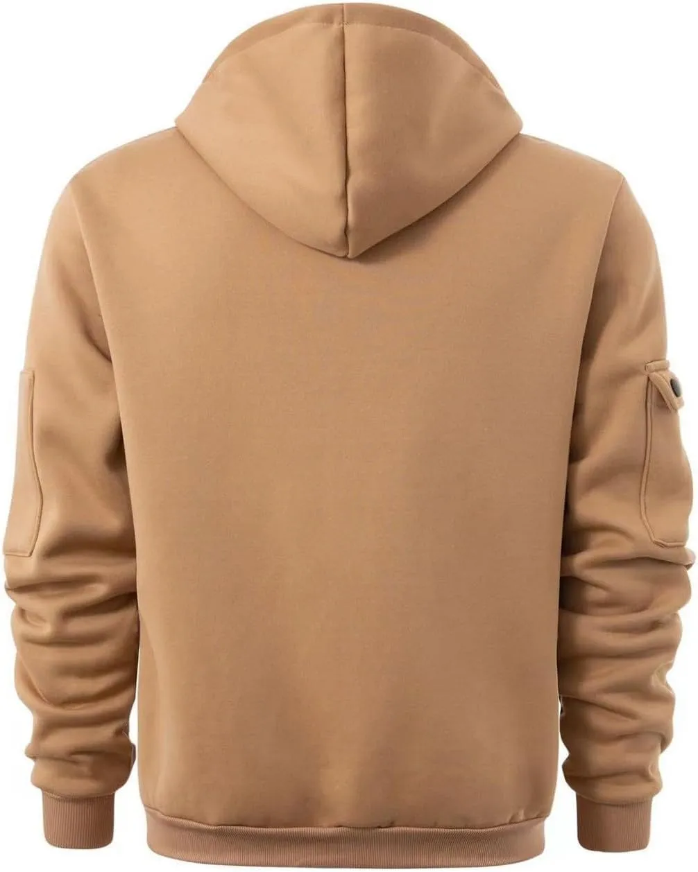 Fleece Zip Up Hoodie Fall Winter Casual Hooded Sweatshirt Long Sleeve Drawstring Fashion Sweatshirts with Arm Pockets