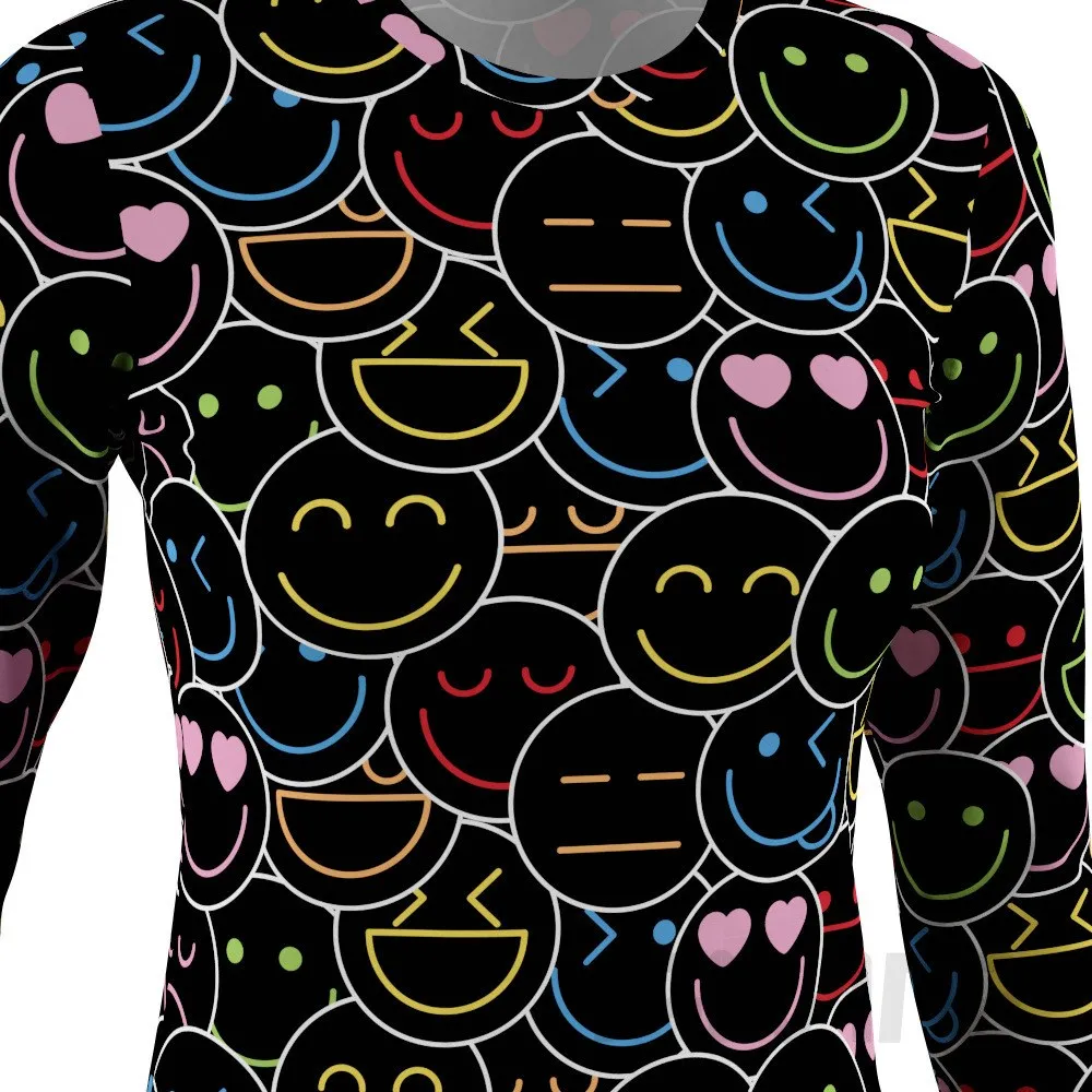 FMR Emoji Print Women's Long Sleeve T-Shirt