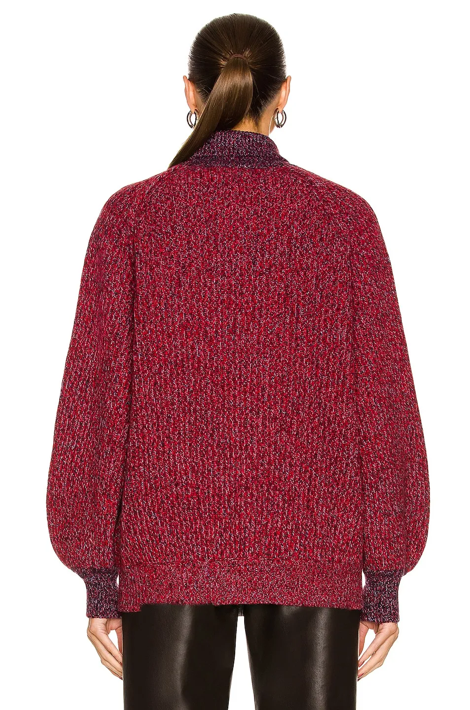 Ganni Rib Knit Sweater in High Risk Red