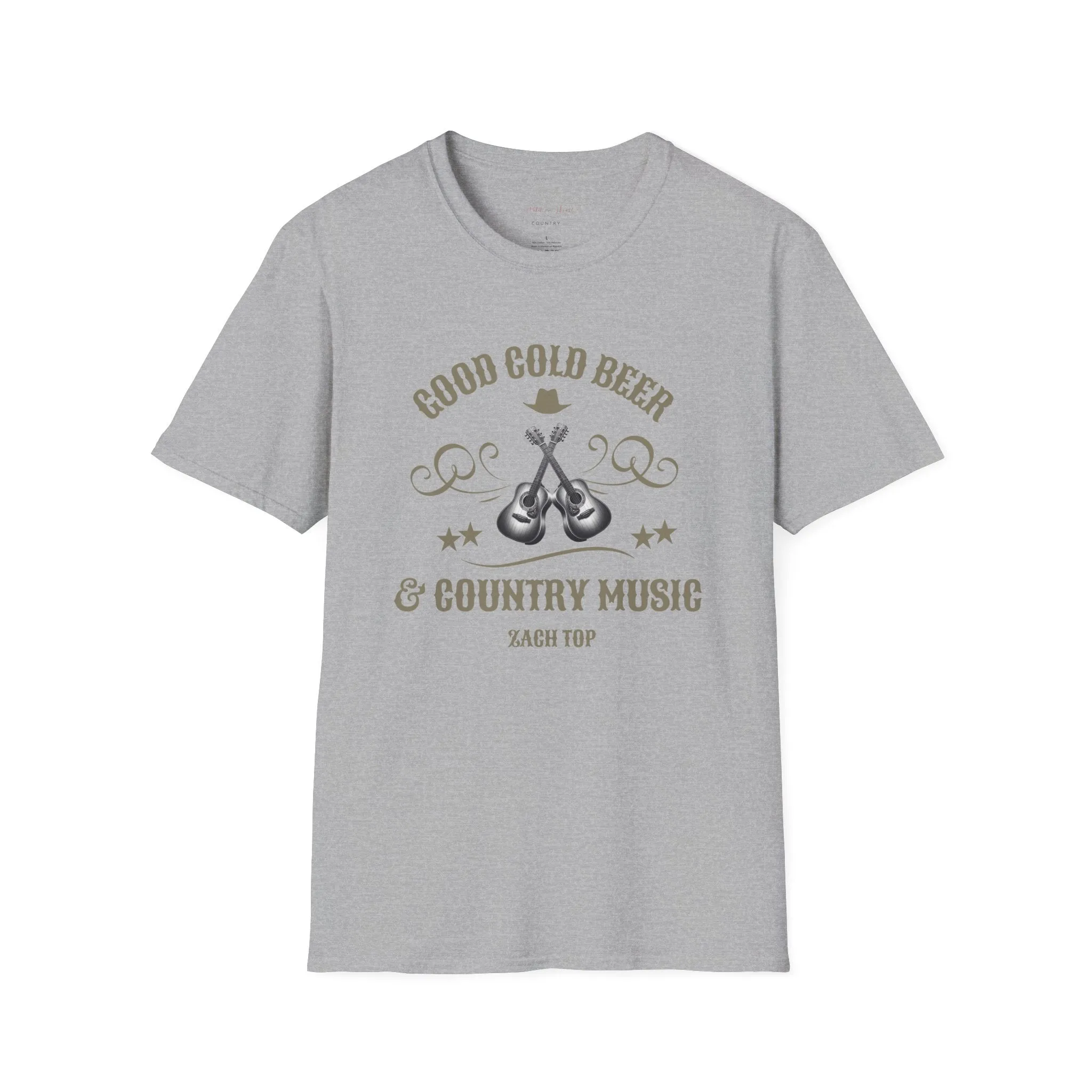 Good Cold Beer & Country Music T-Shirt, Country Shirt, Tour Shirt, Festival Tee, Western Tshirt, Concert T Shirt, Artist Shirt