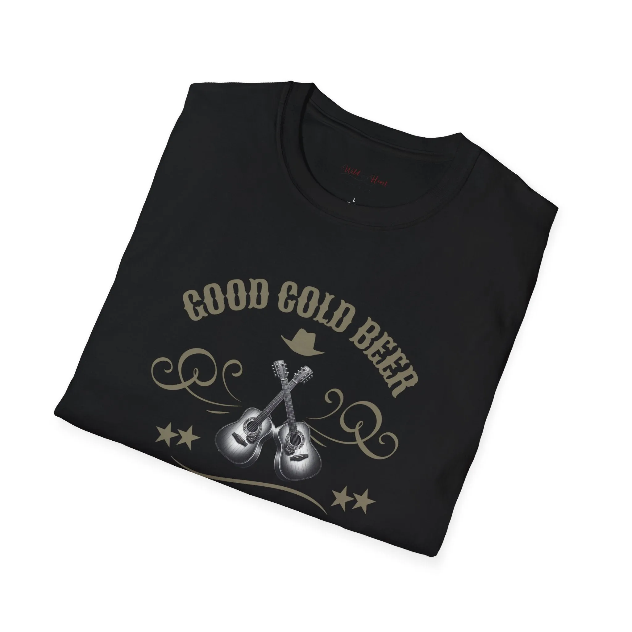 Good Cold Beer & Country Music T-Shirt, Country Shirt, Tour Shirt, Festival Tee, Western Tshirt, Concert T Shirt, Artist Shirt