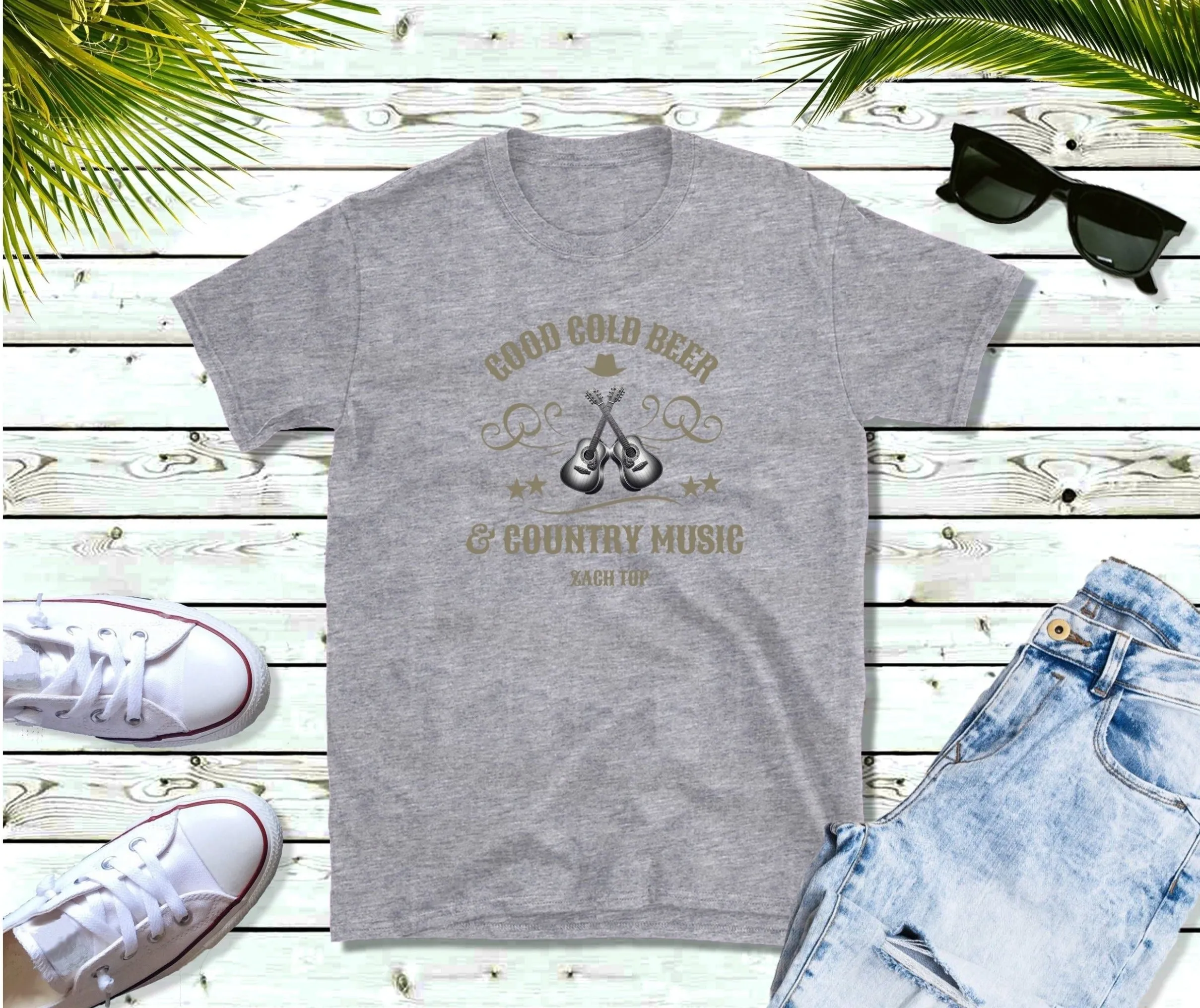 Good Cold Beer & Country Music T-Shirt, Country Shirt, Tour Shirt, Festival Tee, Western Tshirt, Concert T Shirt, Artist Shirt