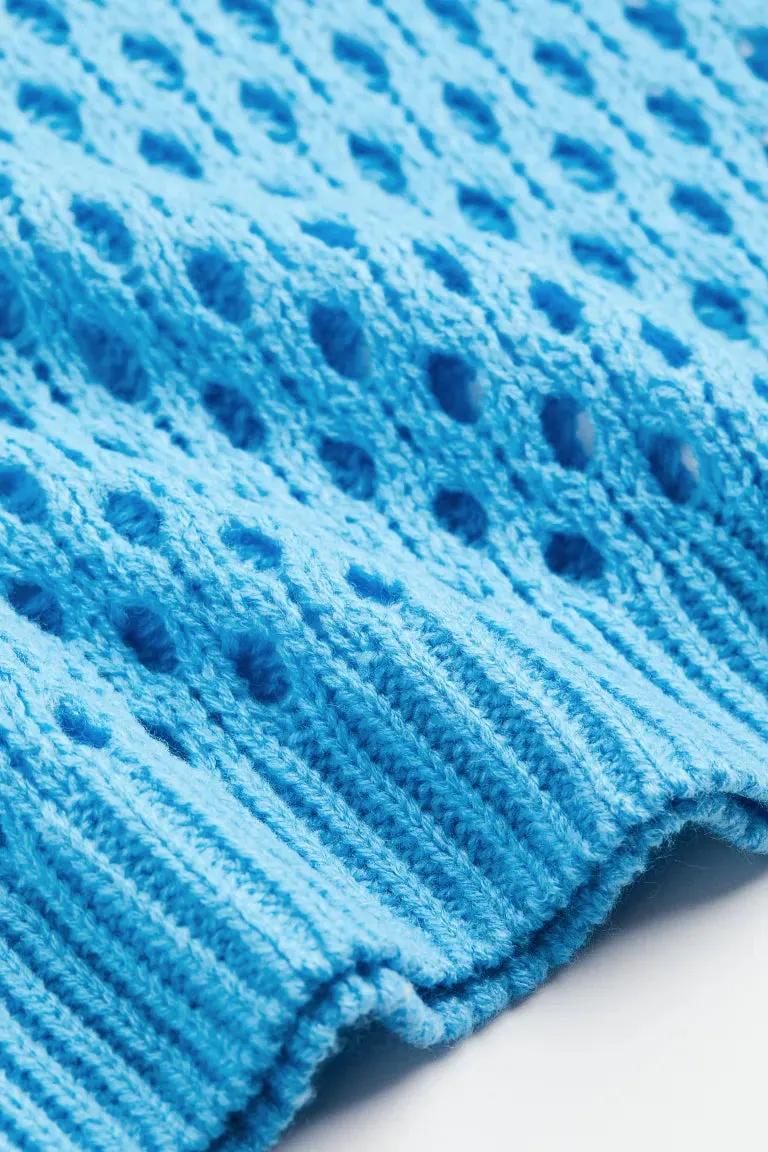 H&M openwork sweater, blue