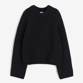 H&M Oversized Rib-knit sweater, black