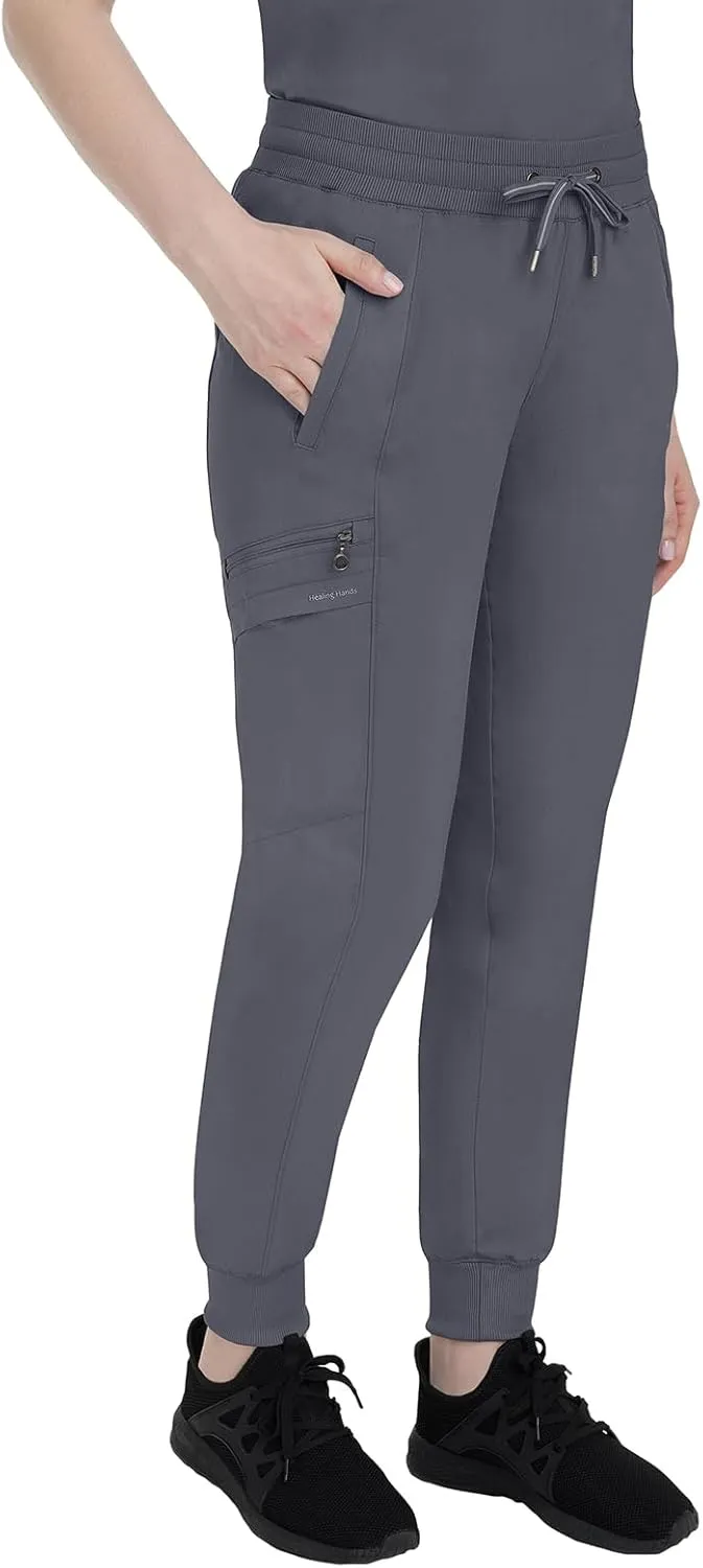Healing Hands Women's Scrub Pant 7 Pockets Elastic Drawstring, with Moisture Wicking & 2-Way Stretch Technology - 9244