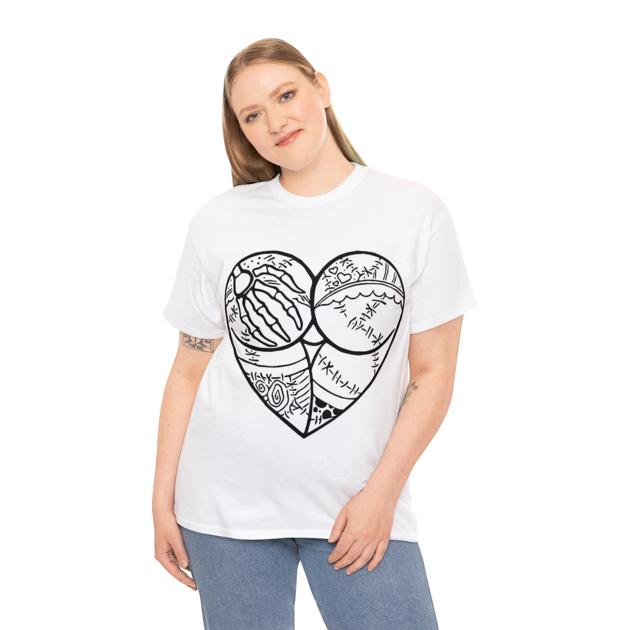 Heart shaped booty Unisex Heavy Cotton Tee