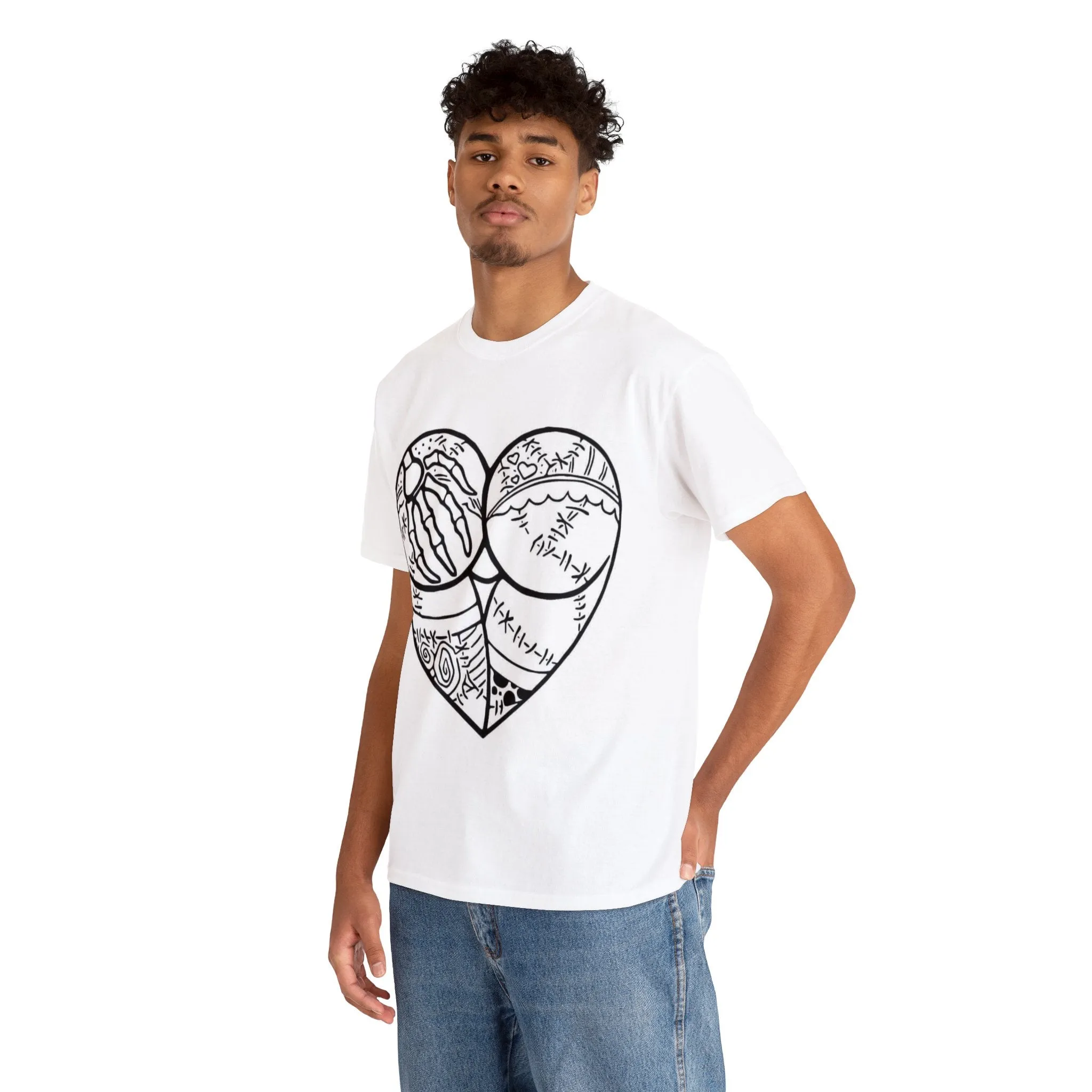Heart shaped booty Unisex Heavy Cotton Tee