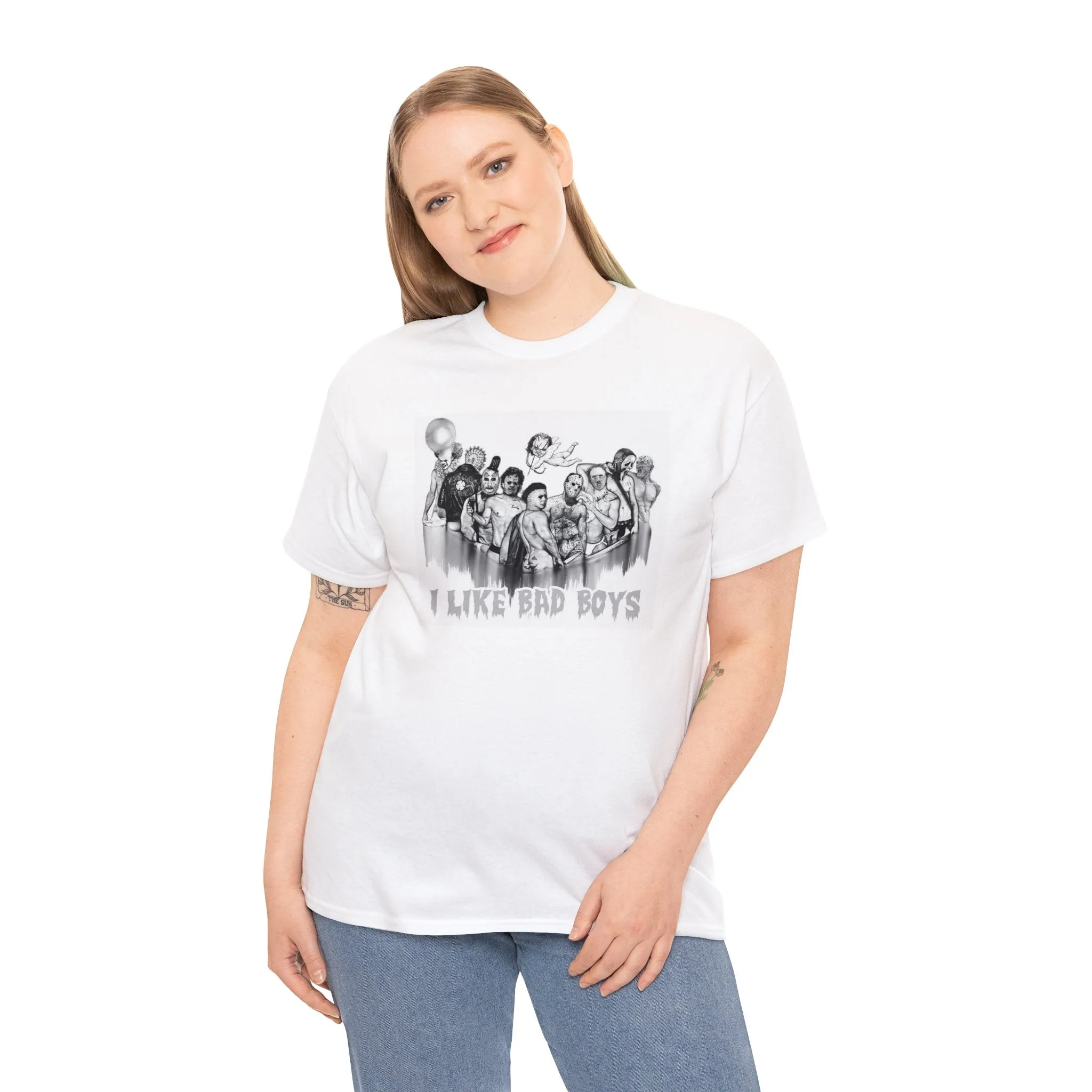 I like bad boys Unisex Heavy Cotton Tee