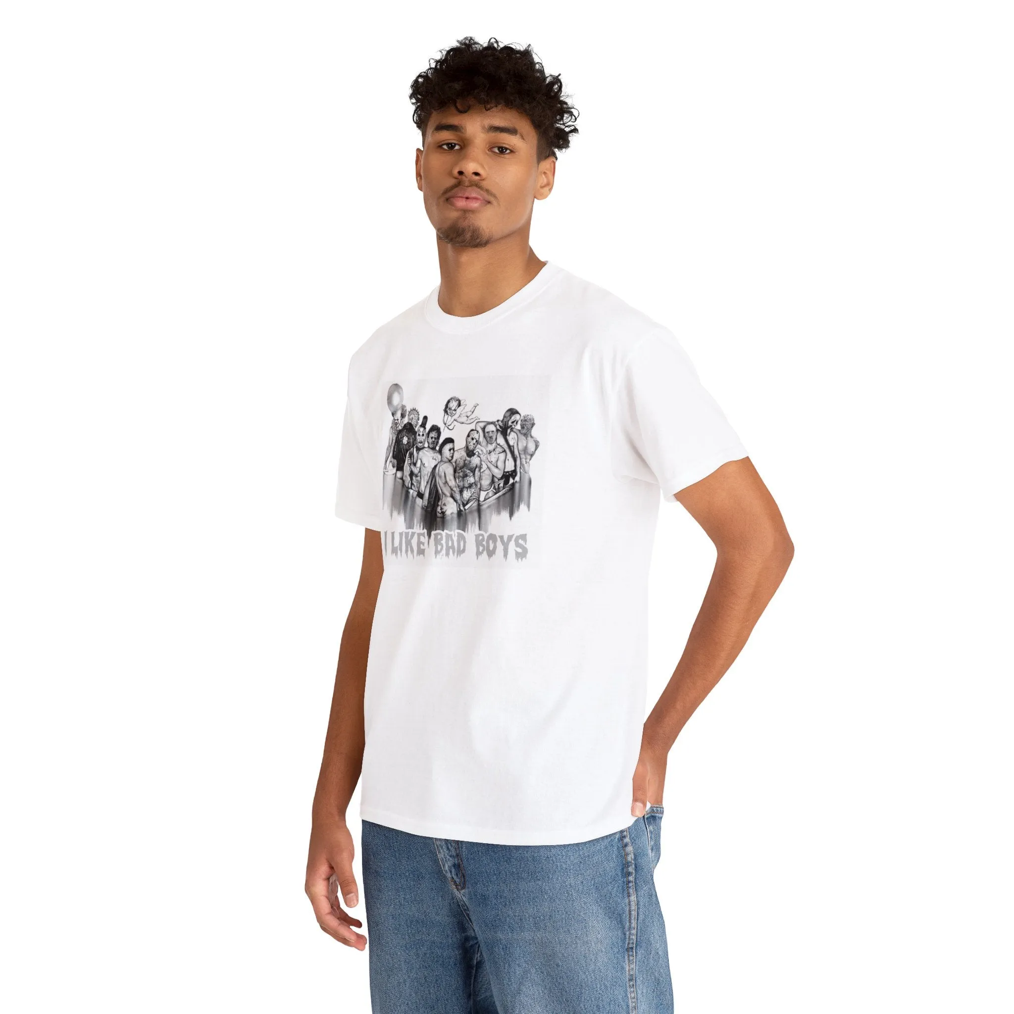 I like bad boys Unisex Heavy Cotton Tee