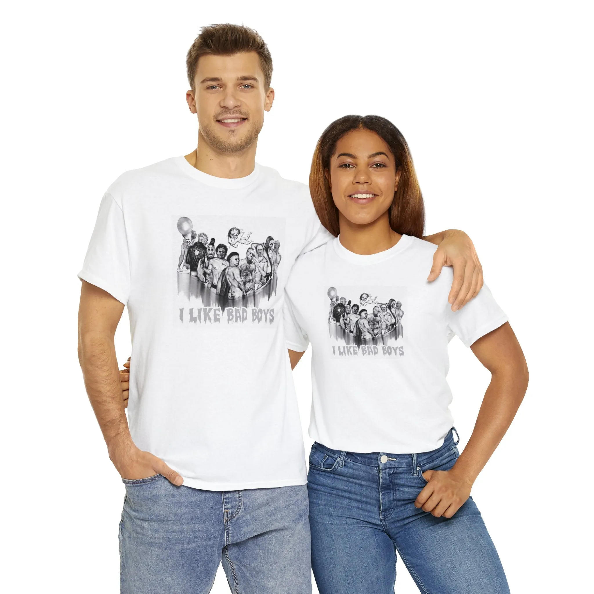 I like bad boys Unisex Heavy Cotton Tee