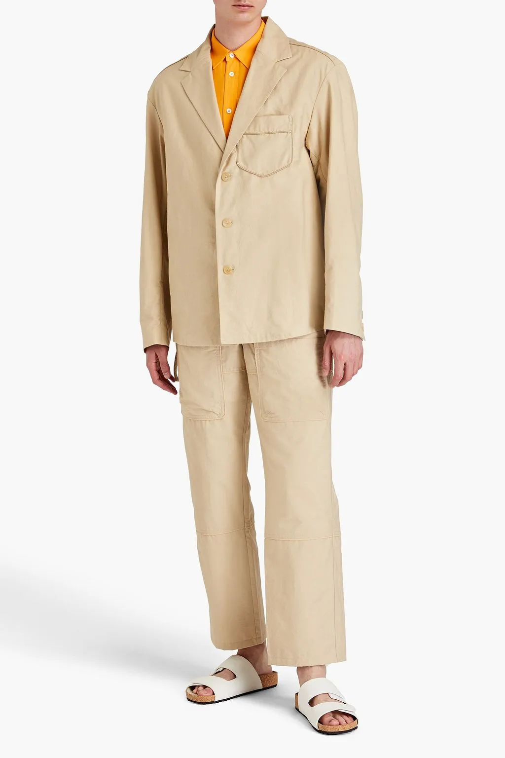 JACQUEMUS Cotton Blend Pacalo Twill Blazer, Beige